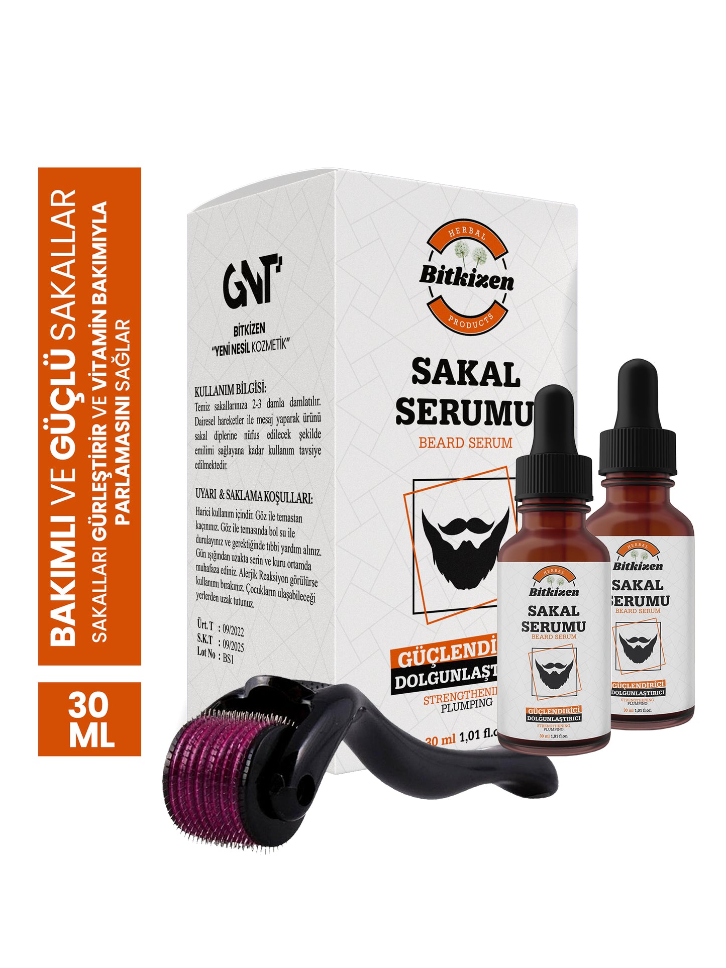 Beard Serum 30ML + Dermaroller Set