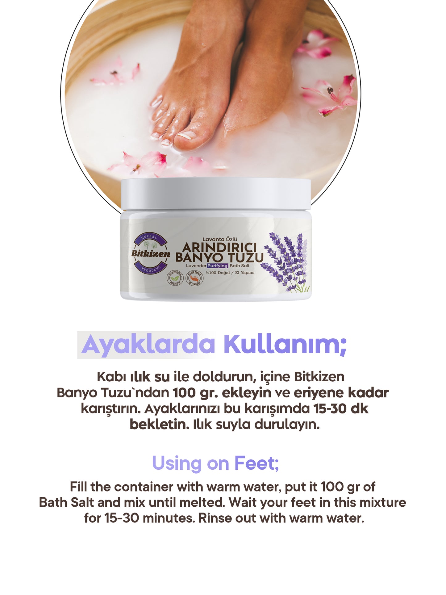 Plantzen Lavender Extract Purifying Bath Salt 