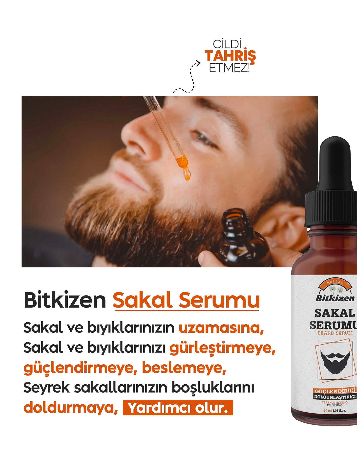 Beard Serum 30ML + Dermaroller Set