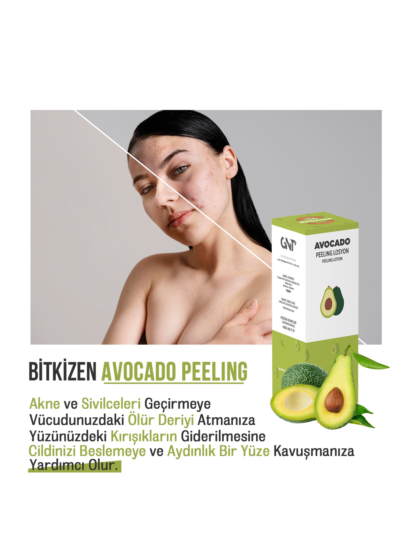 Avocado Peeling &amp; Whitening Cream SET